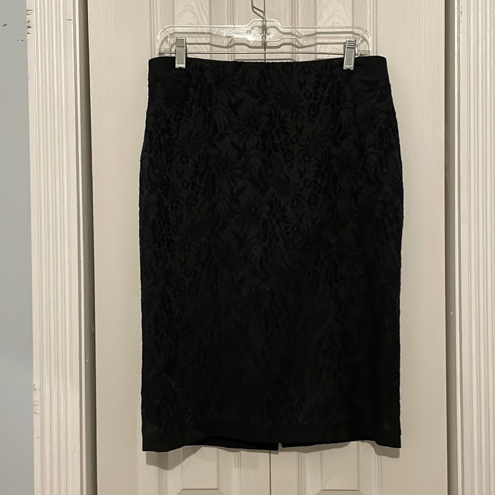 Ann Taylor beautiful black lace skirt